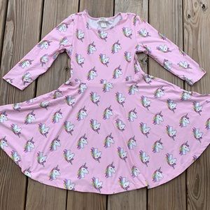 3/$30 Unicorn T-shirt dress girls 9/10